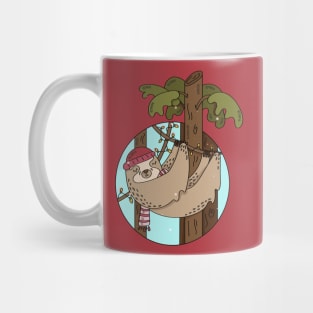 Cute Christmas Sloth Illustration // Festive Animal Cartoon // Sloth Lover Mug